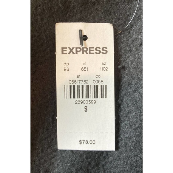 NWT Express Fleece Teddy Jacket Size Small Women's Black Full Zip MSRP $78 - Picture 3 of 8